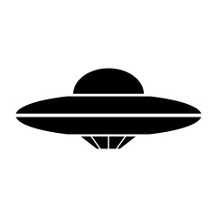 UFO icon, logo on white background