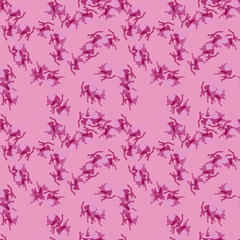 UFO military camouflage seamless pattern in different shades of pink color