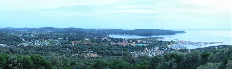 Fototapeta premium Beautiful vrsar wide angle panorama 