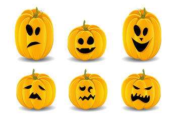 тыква_вектор_смайл_сэт