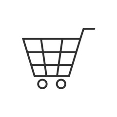 Cart line icon on a white background