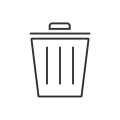 Trash line icon on a white background