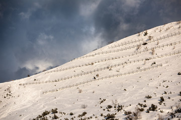 Protective nets from avalanches