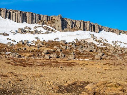 Gerduberg column wall in Iceland