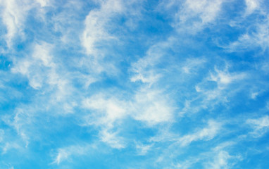 White clouds in blue sky