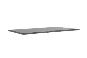 Black rectangular slate board isolated on white background