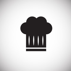 Cook hat on white background icon