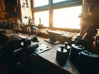 Old smithy workshop interior