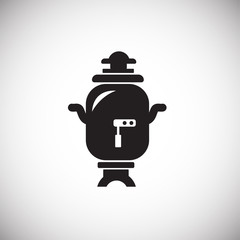 Samovar boiler on white background icon