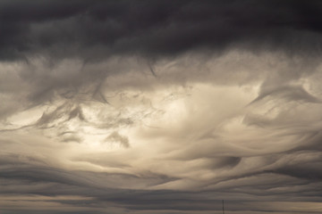 Mystical clouds like drawn, Norilsk