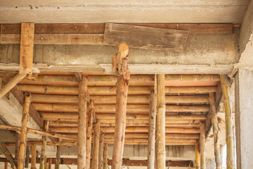 scaffolding  wood for small building construction