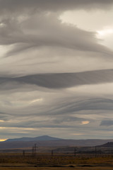 Mystical clouds like drawn, Norilsk