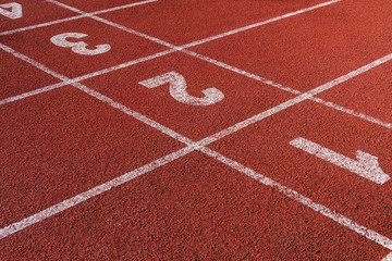 Fototapeta premium The runway on the sports field
