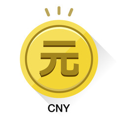 人民元通貨コインアイコンベクターイラスト