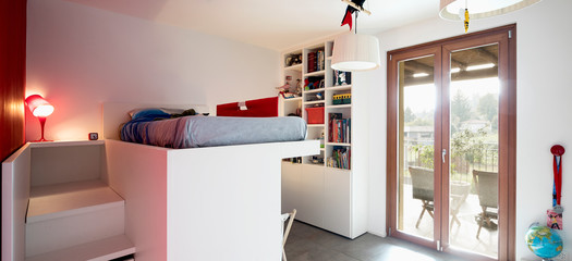 Child bedroom with bunk bed
