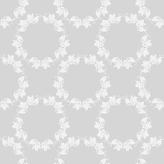 seamless floral pattern with beetle on the leaves