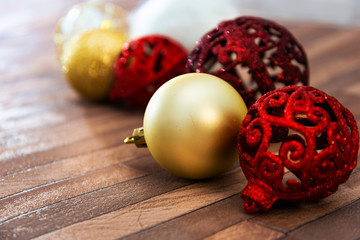 Composition of the Christmas decorations balls isolated