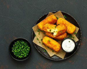 potato croquettes with cheese