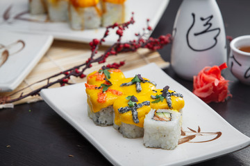 Japanese cuisine rolls.