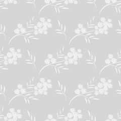 seamless pattern with flowering branch