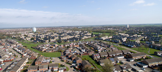 social housing, Ariel new of Bransholme housing estate. Hull