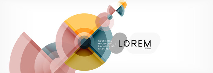 Abstract background bright circles geometric design