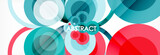 Abstract colorful geometric composition - multicolored circle background