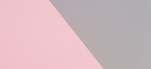 Abstract geometric shape gray and pink color paper banner background