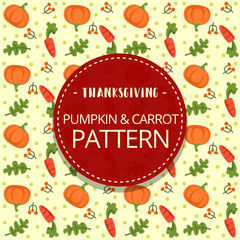 vector cartoon autumn crop item pumpkin carrot repeatable pattern template