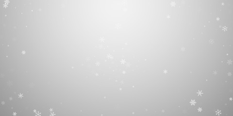 Sparse snowfall Christmas background. Subtle flyin