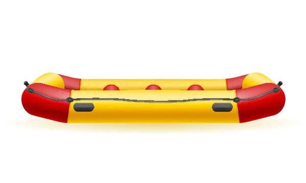 inflatable rafting boat vector illustration