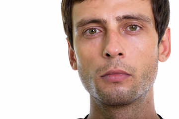 Obraz premium Close up of face of young handsome man