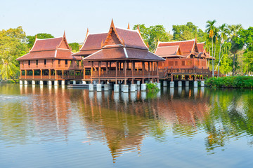 Naklejka premium house on the river