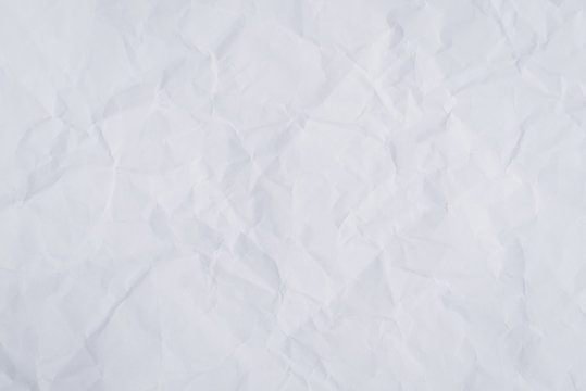 White crumpled paper background and texture, Wrinkled creased paper white abstract.Abstract white crumpled paper background
