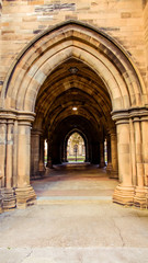 The Cloisters between the quadrangles at Glasgow University.