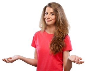 Fototapeta premium Woman holding her arms out