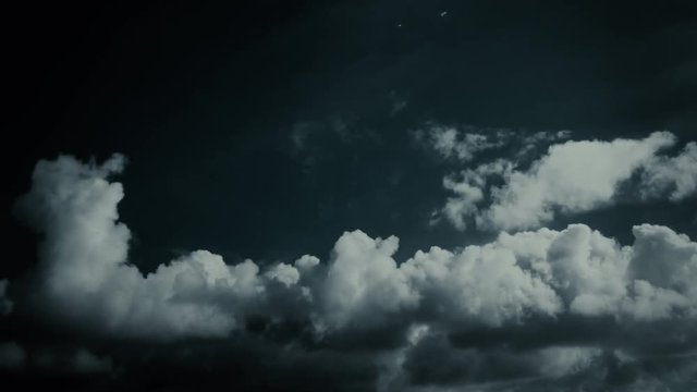 Moving Time Lapse Clouds Night