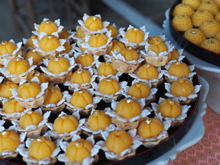 Colorful of Traditional Thai Dessert