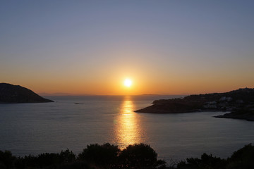 Griechenland Mittelmeer Sonnenuntergang  