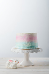 Bunny and three color cake