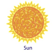 Space sun icon. Flat illustration of space sun vector icon isolated on white background