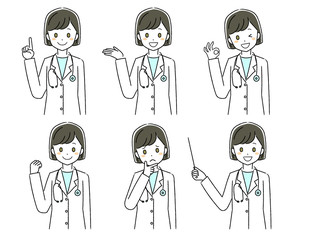 女性医師のイラスト