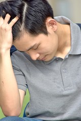 Fototapeta premium Stressed Teen Boy