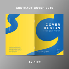 Blue curve on yellow book report Cover 2019