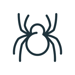 Spider Insect Minimal Flat Line Stroke Icon Pictogram
