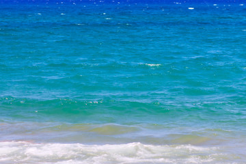 Background with sea waves and blue water