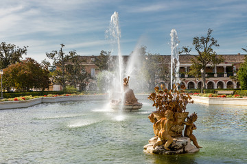 Garden of the El Parterre in Aranjuez in the vicinity of the royal palace.