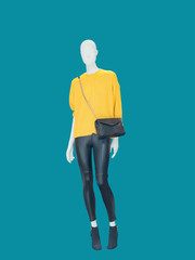 Full-length female mannequin.