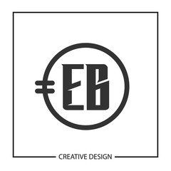 Obraz premium Initial Letter EB Logo Template Design