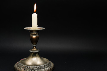 religious candle door isolated on a black background